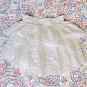 Aerie Rock n Ruffle White Lace Mini Skirt